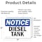 Signmission Diesel Tank OSHA Notice Sign, Vinyl Decal, 7in W x 5in L, 2PK OS-2PACK-NS-D-57-L-11019 - alternate 2
